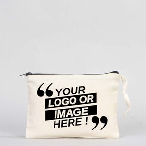 Bolsa de Algodón Resistente con Cierre, 8W X 6H, Sin Forro, Bolsa de Mano para Mujer, Bolsa de Almacenamiento para Suministros de Scrapbooking, Embalaje para Papelería - Product Image 1