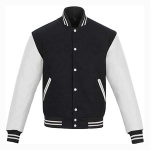 Veste de baseball pour homme avec logo personnalisé, veste de rue fine, avec patchs de lettres sur le devant, veste de baseball personnalisable, long manteau de baseball - Product Image 1