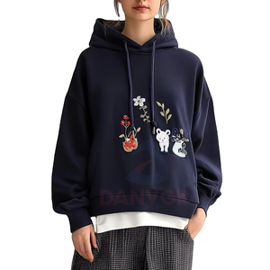 Sudadera con Capucha de Forro Polar Grueso de Primera Calidad para Mujer, con Logotipo Frontal, para Deportes de Invierno, con Bordado - Product Image 2