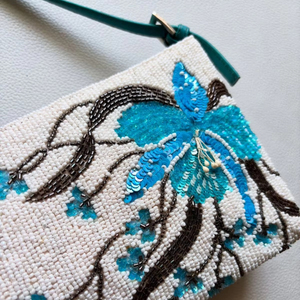 MSR Overseas-Sac de broderie de perles pour femmes avec fermeture à glissière et sangle simple pour les banquets d'hiver - Product Image 1