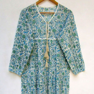 2023 nouvelle collection de robe robe robe en coton dans un design différent pour l'été et le printemps tenues décontractées dans des impressions uniques - Product Image 1