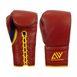 Equipo deportivo Punzonado y boxeo Guantes con cordones hechos de cuero Venta caliente de fabricantes de Pakistán - Product Image 2