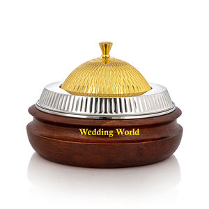 Olla Caliente de Acero Inoxidable Martillado con Acabado Dorado, Cacerola de Diseño Redonda, Calentador de Comida de Metal Nuevo al por Mayor - Product Image 3