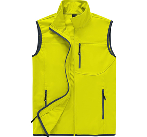 Haute qualité Logo personnalisé utilitaire gilet col en v Orange ingénieur maille sécurité Cargo travail uniforme gilets pour hommes multi-poches - Product Image 3
