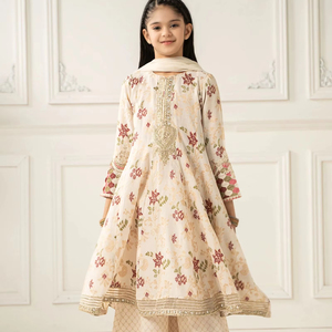 ชุดเดรสเด็กผู้หญิงแบบดั้งเดิมของปากีสถาน เลเฮนกา โจลี ผ้าเน็ต ผ้าคลุมอะคริลิก แห้งเร็ว สำหรับงานอีด งานปาร์ตี้ และกิจกรรมทางวัฒนธรรม - Product Image 1