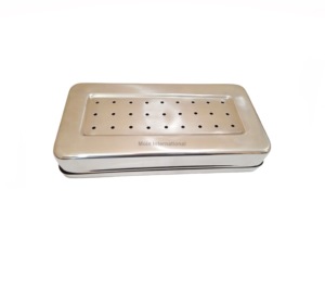 Caja de instrumentos quirúrgicos de acero inoxidable de grado médico de alta calidad 6x12x3 organizador de herramientas estéril Manual para hospitales - Product Image 4