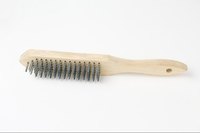 Brosse à fil métallique en acier inoxydable OEM la plus vendue, avec manche en fer, pour applications industrielles, mécaniques et bricolage, garantie 3 ans