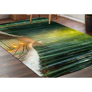 พรมลายทิวทัศน์ป่าไม้: พรมตกแต่งห้องนั่งเล่นแบบสั่งทำพิเศษ กันลื่น ผลิตจากวัสดุไม่ถักทอ บางเบา - Product Image 5