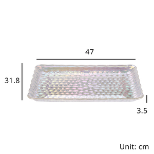 [Holar] <b>Taiwan</b> Made Outdoor BBQ Home Party Iridescent <b>Acrylic</b> Plastic Platter <b>Tray</b> for Restaurant Bistro - Product Image 2