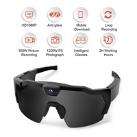 Gafas con Cámara Inteligente para Ciclismo y Senderismo con Grabación de Fotos y Vídeos y Batería de 500 mAh
