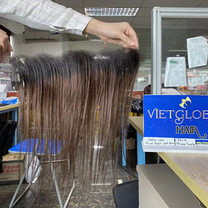 Vietglobal 13x4 HD para Extensiones de Cabello con Cierre, Negro Natural, Remy, Cabello Humano 100% Liso Sedoso Ondulado Camboyano - Product Image 1