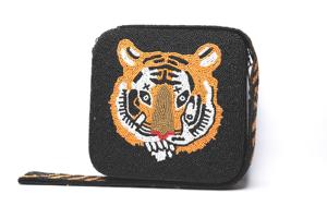 Correa de bolso con cuentas de lujo de Tigre con diseños de bordado intrincados Correa de bolso con bordado de cuentas de semillas hechas a mano con diseño personalizado - Product Image 4