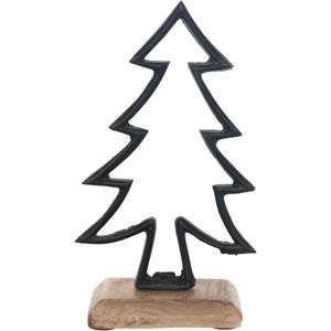 Decoración de árbol de Navidad de metal plateado de diseño moderno con base de madera, Decoración de mesa, árbol de Navidad para decoración del hogar - Product Image 4