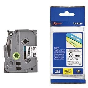 Cintas Adhesivas para Etiquetas de Oficina Brother P-touch TZe-221, 9 mm x 8 m (Ancho x Largo), Blanco/Negro - Product Image 1