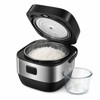 Cuisinières à riz multifonctions 12-en-1, 4L, 700W, cuiseur à riz électrique intelligent avec minuterie de retard de 24 heures, pot intérieur en verre antiadhésif