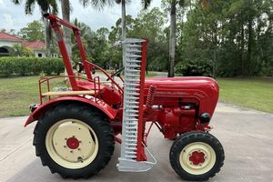 LISTO PARA CONDUCIR - USADO, VOLANTE A LA IZQUIERDA |   CONDUCCIÓN DERECHA |   Tractor Porsche-Diesel Junior 108 de 1957 con Cortadora de Césped - Product Image 2
