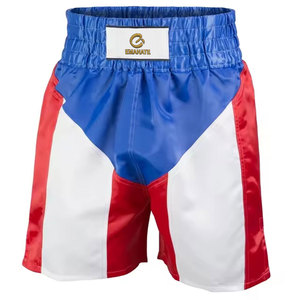 Shorts Deportivos de Satén hasta la Rodilla, Estilo Urbano, Cintura Media, para Fitness, Gimnasio, Boxeo, con Etiqueta Privada - Product Image 1