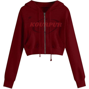 Sudadera con capucha de alta calidad para mujer con cierre de cremallera, la sudadera más moderna a precio de mayoreo. - Product Image 1