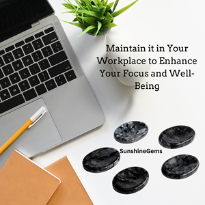 Wholesale <b>Natural</b> <b>Crystal</b> Larvikite Worry Stone Green Oval Thumb Gemstone Therapy Reiki Massage Chakra Healing AGATE - Product Image 3