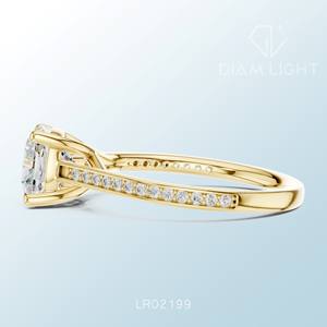 Classic white gold cluster ring featuring cushion cut diamond ideal for engagement bridal wear wedding or meaningful gift giving - Product Image 4