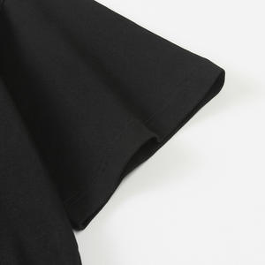 OEM Logo personnalisé broderie impression 240g pur coton col moyen chemise à manches courtes pour hommes femmes couleur unie fond T-shirt - Product Image 5