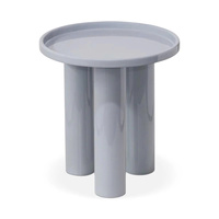 Table d'appoint moderne de haute qualité à trois pieds laquée, finition brillante marine, table d'appoint contemporaine, OEM ODM, vente en gros, Vietnam