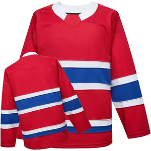 Maillot de hockey sur glace personnalisé respirant à séchage rapide, impression par sublimation, 100 % polyester, 2026 - Product Image 1