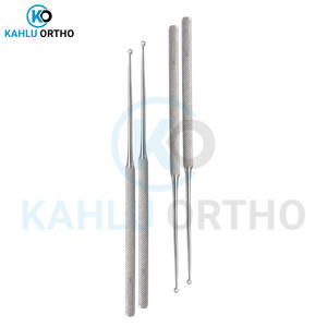 10 Uds. Impresión de logotipo personalizado de acero inoxidable hacer propio recién llegado curetas de oído de buena calidad instrumentos ENT de KAHLU ORTHOPEDIC - Product Image 3