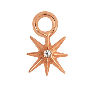 Minimalist luxury charms 925 sterling silver CZ stone star shape charm accessories <b>custom</b> <b>jewelry</b> manufacturer - Product Image 6