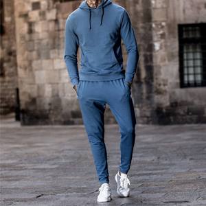 Haute qualité français dernière conception hommes lavage à l'acide pantalons de survêtement 100% coton poids lourd Applique Patch surdimensionné survêtements empilés - Product Image 5