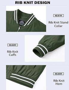 Chaqueta cortavientos ligera con cremallera para hombre con bolsillos cuello alto logotipo frontal para Otoño Invierno primavera - Product Image 4
