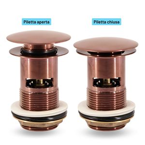 Déchets Click Clack en or rose brossé pour éviers autoportants avec trop-plein Lot de 1 pour drains - Product Image 5