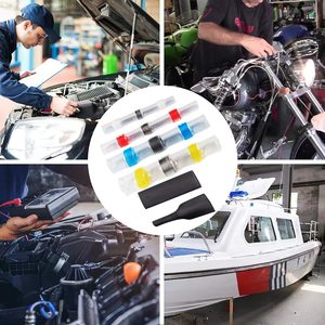 800 pièces de bornes de câbles électriques isolées thermorétractables en aluminium, plaquées laiton, étanches 250V, pour raccordement automobile - Product Image 6