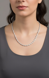 Luxury Iced Out Moissanite Diamond Tennis Chain Full Rhinestone HipHop Jewelry Sparkling Statement Bling <b>Necklace</b> For Unisex - Product Image 5