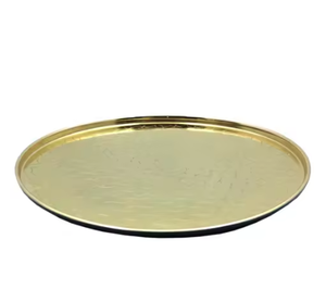 Assiette de service en métal de qualité 304, finition martelée écologique, pour la maison, l'hôtel, les fêtes, les événements - Product Image 4