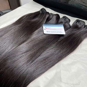 Super Double Drawn Shiny Raw Hair Vendors Straight Natural Weft Hair Bundles in Stock Wholesale Human Hair Bundles - Product Image 6