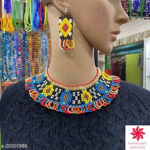 Conjuntos de collares multicolores, joyas con cuentas de semillas pequeñas de moda hechas a mano para mujeres y niñas, ropa para fiesta de boda - Product Image 4