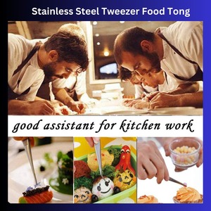 Vente directe en usine ensemble de pinces longues en acier inoxydable écologique pour servir des sushis et des aliments au barbecue cuisine Tweetzer par métal - Product Image 2