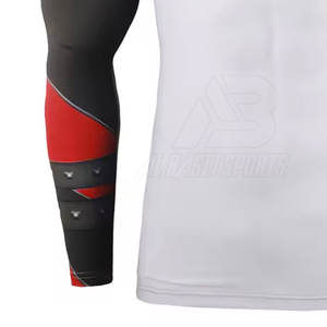 Chemises de compression à manches longues pour hommes, couleur unie, logo personnalisé, nouveau style de chemises de compression pour hommes - Product Image 6