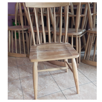 Chaise de salle à manger en teck massif non fini, design moderne, pour usage intérieur, mobilier commercial pour restaurants et cafés - Offre Spéciale