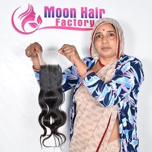 Cabello Humano Indio de Alta Calidad a Precio de Mayoreo, Proveedor y Exportador de Extensiones Remy con Cierre Bodywave Disponibles para la Venta - Product Image 5