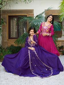 2024เดรสยาวคอกลมสำหรับเด็กผู้หญิง, เดรสลำลองเปิดไหล่ทรงยาวสำหรับงานแต่งงานชายหาดอย่างเป็นทางการสำหรับฤดูร้อน - Product Image 5