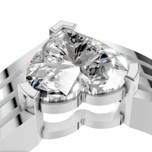 Bague de fiançailles en moissanite taille cœur 1,5 ct, or massif 14 carats, design multi-bandes, pour femme, mariage, certifiée IGI, tendance, vente en gros, haute qualité - Product Image 5