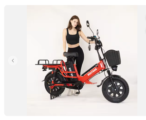 Vélo électrique hybride pour adultes, nouveau design 2025, cadre en acier de 16 pouces, 3 vitesses, batterie au lithium avec freins à disque hydrauliques, autonomie >60 km - Product Image 4