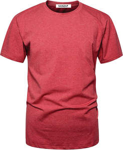 Crew Fitness, camisetas de algodón pesado para hombre, comodidad informal diaria con logotipo bordado personalizado diseñado para Fitness y entrenamiento - Product Image 2