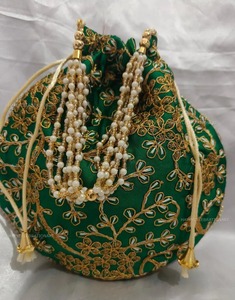 Bolsa de Potli de trabajo de secuencia de diseñador bordado para bodas indias Ramadán Año Nuevo Diwali-como recuerdo de boda bolsa de regalo de Halloween - Product Image 4