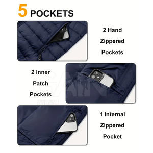 Venta caliente de calidad superior Puffer chaleco cálido invierno transpirable cómodo hombres Puffer chaleco para venta en línea - Product Image 5