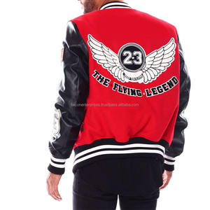 Vestes Letterman à rayures latérales avec design personnalisé Vestes de baseball baggy pour hommes avec écussons en chenille et couleurs personnalisés Veste d'hiver - Product Image 2