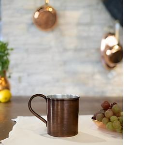 Tasse à café en cuivre russe fabriquée à la main à la main avec poignée en laiton tasse en cuivre - Product Image 4