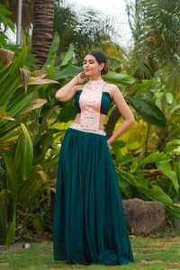 Créateur 2025 été prêt-à-porter Crop-Top Lehenga Choli Set pour les occasions de fête - Product Image 2